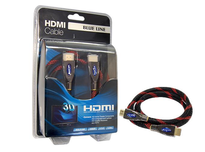 Kabel HDMI 3D Blue line ver.1.4 1,5m