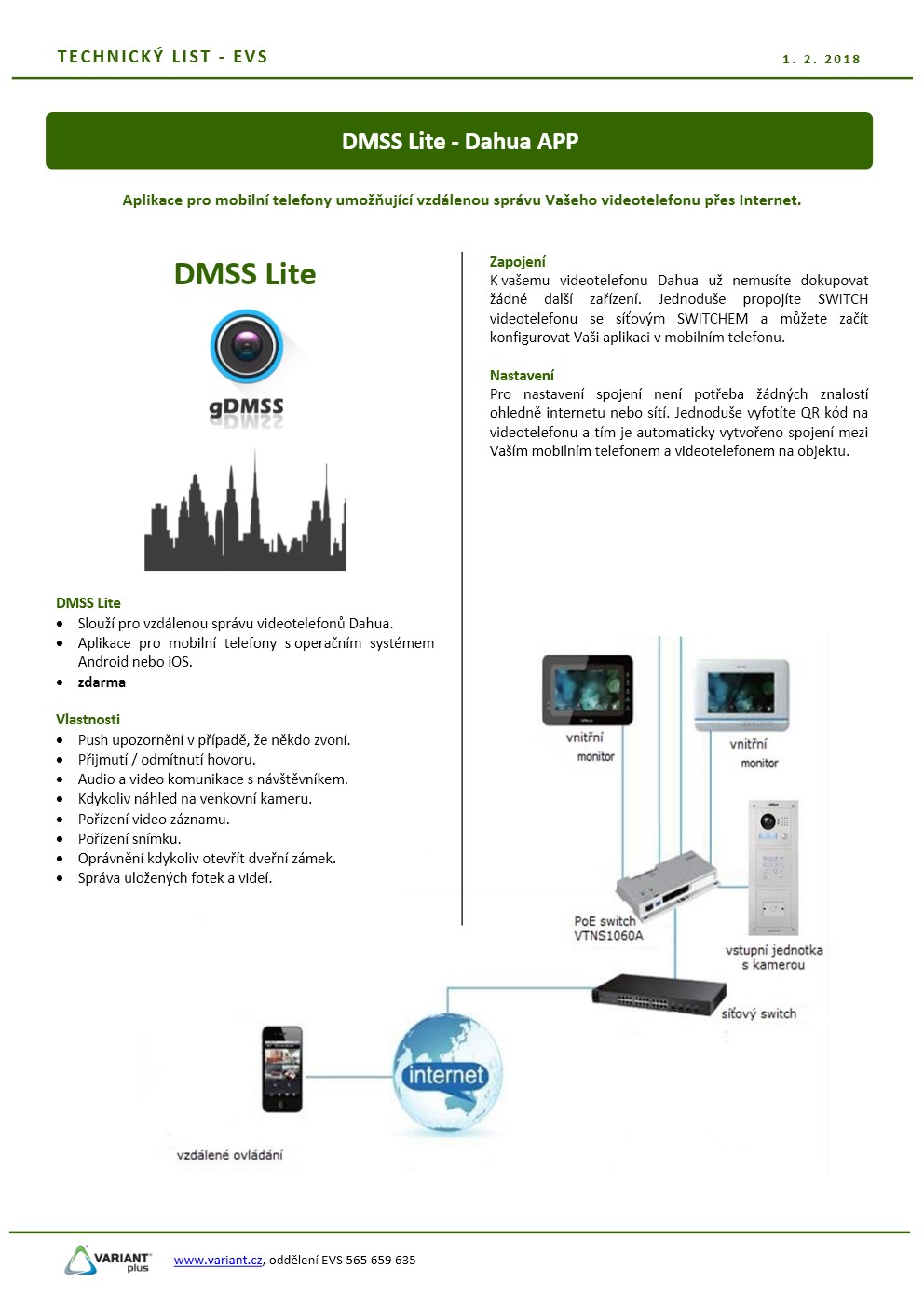 Dahua - mobilní aplikace DMSS