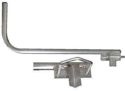 Držák antény půlený s vinklem, (na stožár 25-89mm), trubka 28/2mm, zinek Žár