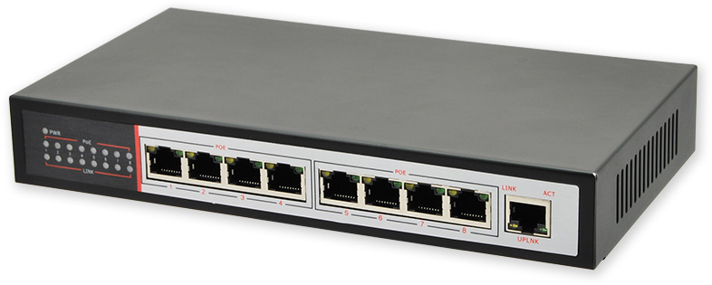 PoE switch 8/8 + 1G